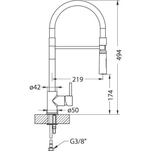 Смеситель для кухни Alveus Lyra-S 1132184 хром