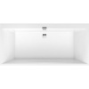 Акриловая ванна Villeroy & Boch Squaro Edge 12 UBQ190SQE2DV-01 190x90 см, с ножками, со сливом-переливом, цвет альпийский белый