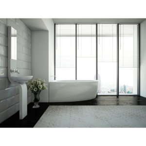 Купить Акриловая ванна Акватек Дива L 170x90 см, угловая, с каркасом, асимметричная в Москве с доставкой Акриловая ванна Акватек Дива L 170x90 см, угловая, с каркасом, асимметричная