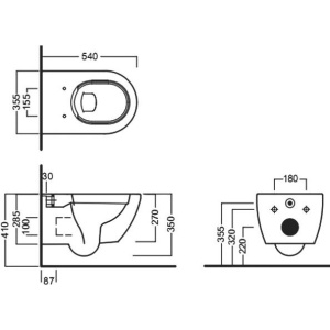 Унитаз подвесной Hatria Fusion A1Y1CC02 безободковый, с микролифтом, черный матовый