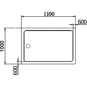 Поддон для душа Cezares Tray TRAY-A-AH-110/100-15-W 110x100, с сифоном
