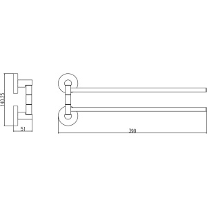 Полотенцедержатель Rav Slezak Colorado COA0602 двойной