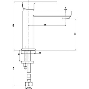 Смеситель для раковины Paini Grazia 21CR205S хром