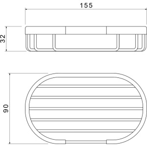 Мыльница Акватек AQ4956CR хром