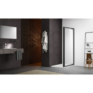 Душевая дверь в нишу Акватек AQ ARI PI 09020BL 90 см, черная матовая