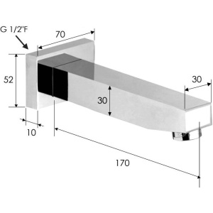 Излив Remer 91S для ванны