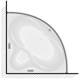 Карниз для ванны Triton Сабина 160х160