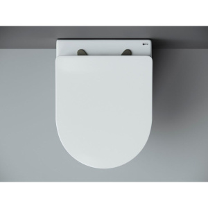 Комплект Унитаз подвесной Ceramicanova Metropol CN4002 безободковый + Шумоизоляция Geberit + Инсталляция Duofix Delta 458.163.21.1 с кнопкой смыва, хром