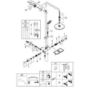 Купить Душевая стойка Grohe Euphoria 210 26363000 хром в Москве с доставкой Душевая стойка Grohe Euphoria 210 26363000 хром