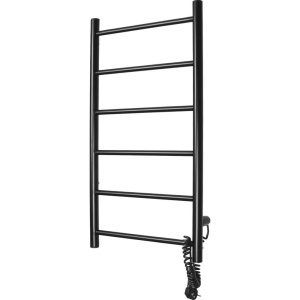 Купить Полотенцесушитель электрический Domoterm Аврора DMT 109-6 80х40, R, черный матовый в Москве с доставкой Полотенцесушитель электрический Domoterm Аврора DMT 109-6 80х40, R, черный матовый