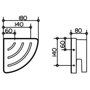 Полка Keuco Collection Moll 12757010001 черный/хром