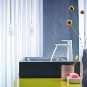 Смеситель для раковины Hansgrohe Talis 110 71710700 с донным клапаном, матовый белый