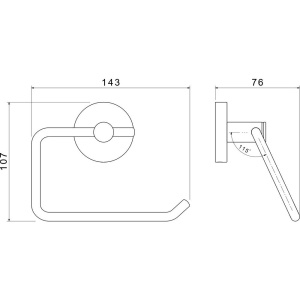 Держатель туалетной бумаги Акватек Европа AQ4118CR хром