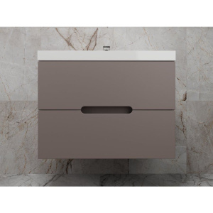 Купить Мебель для ванной Style Line Матис 80, подвесная, тауп темный в Москве с доставкой Мебель для ванной Style Line Матис 80, подвесная, тауп темный