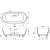 Ванна из искусственного камня STWORKI Берген 170x80 см, отдельностоящая, овальная