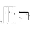 Душевая кабина Niagara Classic NG-3312-14RBKG 120х80 см, без крыши, с гидромассажем