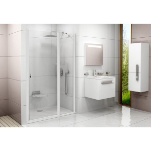 Душевая дверь в нишу Ravak Chrome CSD2-120 Transparent, профиль белый