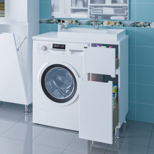 Купить Тумба с раковиной СанТа Лондон 29 R напольная, 2 ящика, для стиральной машины в Москве с доставкой Тумба с раковиной СанТа Лондон 29 R напольная, 2 ящика, для стиральной машины