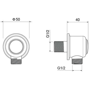 Шланговое подключение Aquatek Классик AQ2461PG полированное золото
