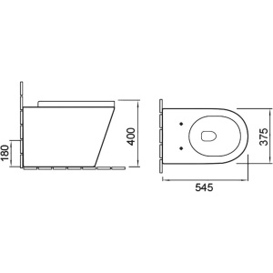 Унитаз приставной SantiLine SL-5020MB безободковый, с микролифтом