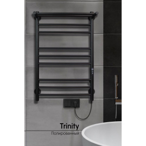 Полотенцесушитель электрический Indigo Line Trinity LСLTE80-40PBRRt с полкой, черный муар