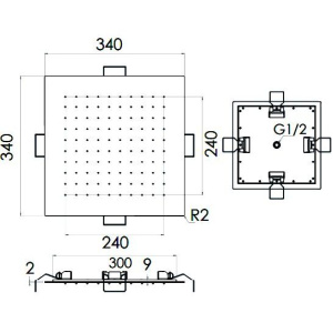 Купить Верхний душ Remer SS357EFS34 в Москве с доставкой Верхний душ Remer SS357EFS34
