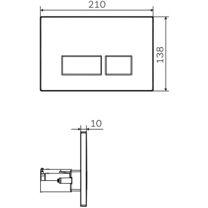 Кнопка смыва AM.PM Pro S I047051 хром глянцевый