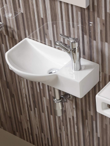 Раковина подвесная глянцевая белая 505х235х125 WeltWasser AISBACH 7950 GL-WT R (10000008693)