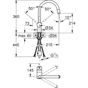 Смеситель для кухни Grohe Minta 3291800E, хром