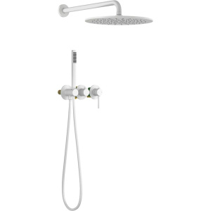Купить Душевой комплект Timo Saona SX-2349/16SM С ВНУТРЕННЕЙ ЧАСТЬЮ, матовый белый в Москве с доставкой Душевой комплект Timo Saona SX-2349/16SM С ВНУТРЕННЕЙ ЧАСТЬЮ, матовый белый