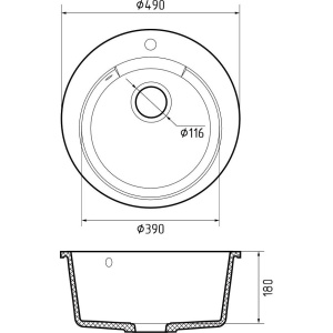 Купить Мойка кухонная GranFest Urban 649 черная в Москве с доставкой Мойка кухонная GranFest Urban 649 черная