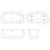 Акриловая ванна BelBagno BB709-1700-780 170x80 см, отдельностоящая, овальная, со сливом-переливом, с донным клапаном