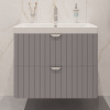Тумба с раковиной STWORKI Ларвик 80, серая матовая