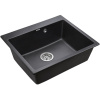 Комплект Мойка кухонная Paulmark Kante 60 PM106052-BL черный + Смеситель Kaiser Decor 40144-2 черный мрамор
