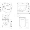 Унитаз подвесной Geberit Smyle Square 500.683.01.1 с крышкой-сиденьем с микролифтом