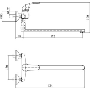 Универсальный смеситель Fashun A2236 хром