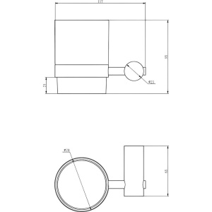 Стакан Haiba HB84 06 хром