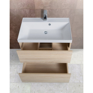 Купить Тумба с раковиной Art&Max Verona-Push 80 дуб сонома светлый в Москве с доставкой Тумба с раковиной Art&Max Verona-Push 80 дуб сонома светлый