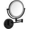 Косметическое зеркало Timo Saona 13376/03 с подсветкой, двухстороннее, телескопическое, поворотное, черное