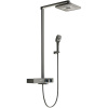 Душевая стойка Vincea Inspire VSFS-3I13TGM с термостатом, вороненая сталь