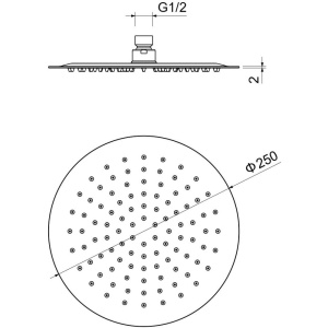 Купить Верхний душ Aquatek AQ2073BGM оружейная сталь в Москве с доставкой Верхний душ Aquatek AQ2073BGM оружейная сталь