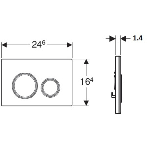 Кнопка смыва Geberit Sigma 21 115.884.SI.1 белая