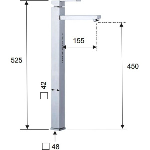 Купить Смеситель для раковины Remer Qubika Q11LXXL в Москве с доставкой Смеситель для раковины Remer Qubika Q11LXXL