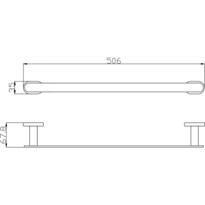 Полотенцедержатель Rav Slezak Yukon YUA0701/50CB хром, белый