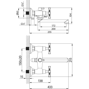 Универсальный смеситель Lemark Benefit LM2513C