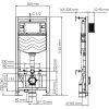 Система инсталляции для унитазов Wasserkraft Aller 10 с кнопкой смыва белый, хром