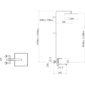 Душевая стойка Fashun A2415 хром
