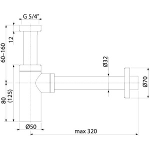 Сифон для раковины Boheme Black 609-B