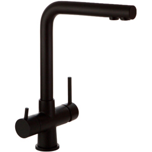 Комплект Мойка кухонная Polygran Gals 760 черная + Смеситель Veragio Milano 30636 черный матовый