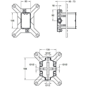 Скрытая часть смесителя Jacob Delafon Modulo 98699D-NF